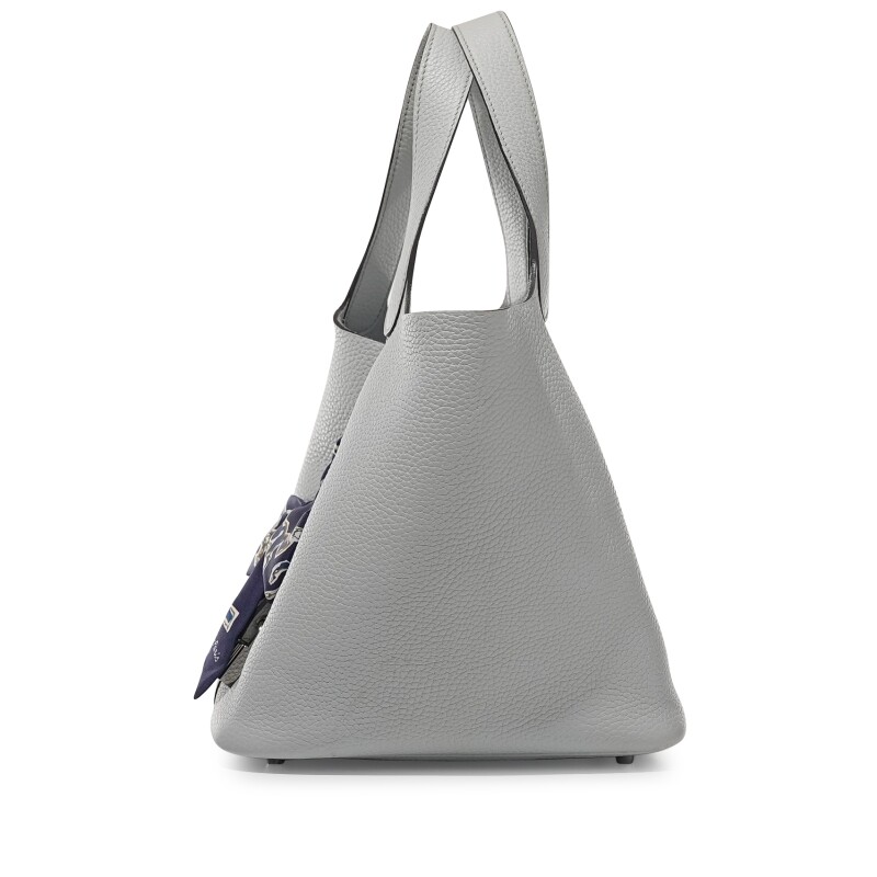 Hermès Bleu Pale Clemence Picotin Lock 22 Palladium Hardware - Image 2